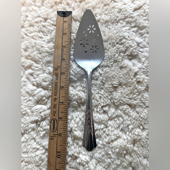 Ekco EKS7 Stainless Pie Server Glossy USA Chevron Geometric Center Flatware 10” - Picture 5 of 5